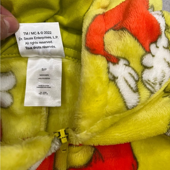 [Adult: S]Grinch Hooded Onesie Pajamas - Picture 3 of 8